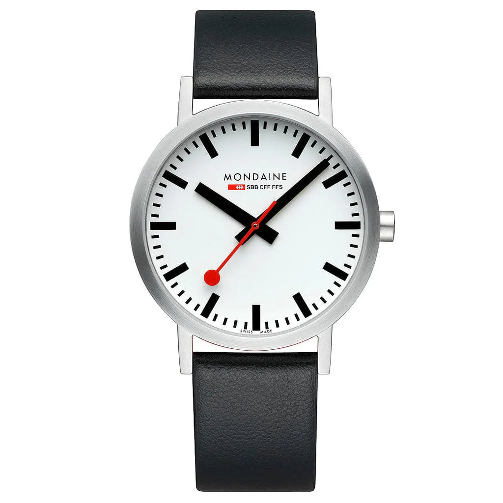 Mondaine Classic Men’s Black White Watch