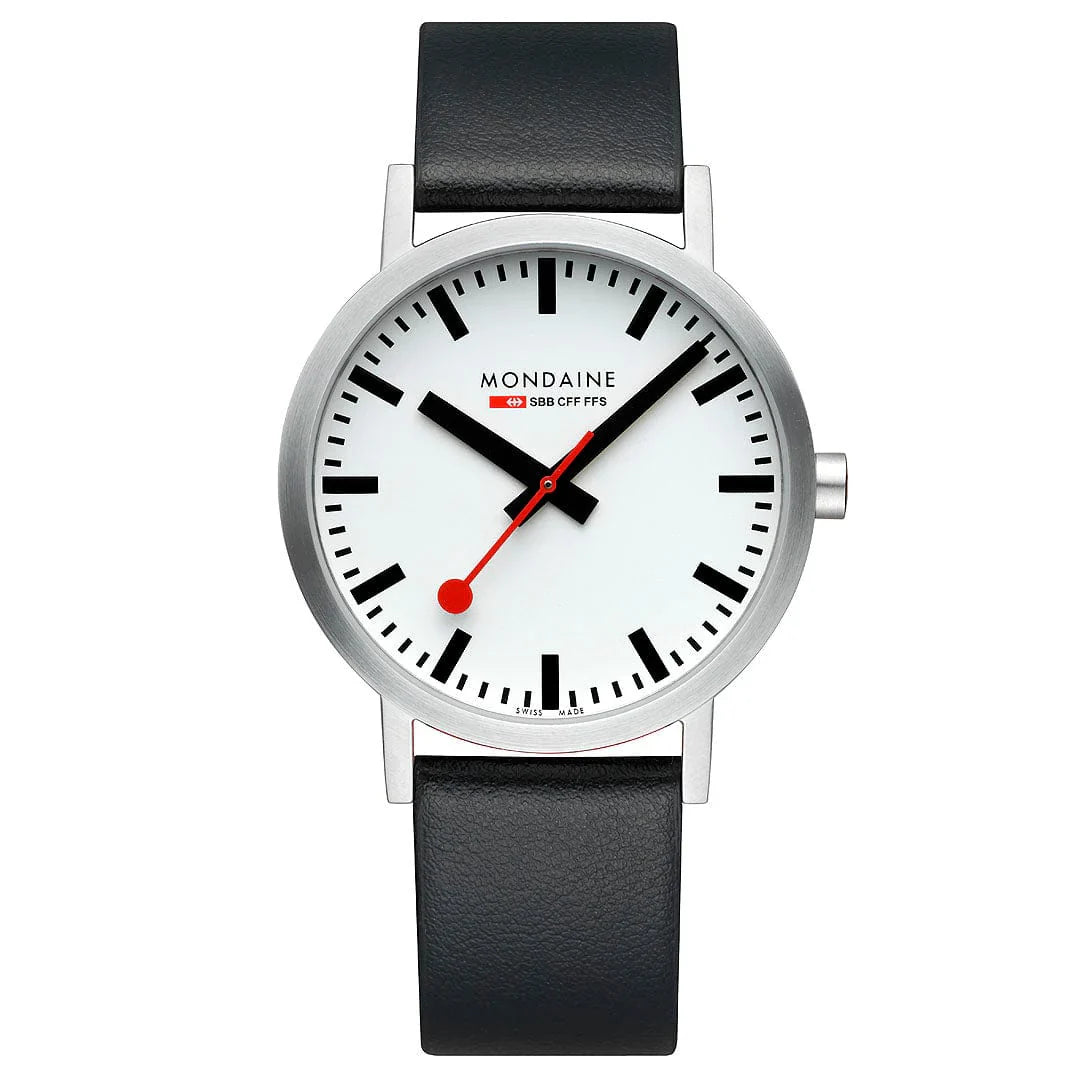 Mondaine Classic Men’s Black White Watch