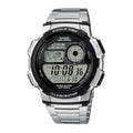 Casio Worldtime Men's Silver Black Digital Watch