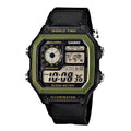 Casio Watch Digital World Time Illuminator Green