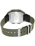 Casio Watch Digital World Time Illuminator Green Nato