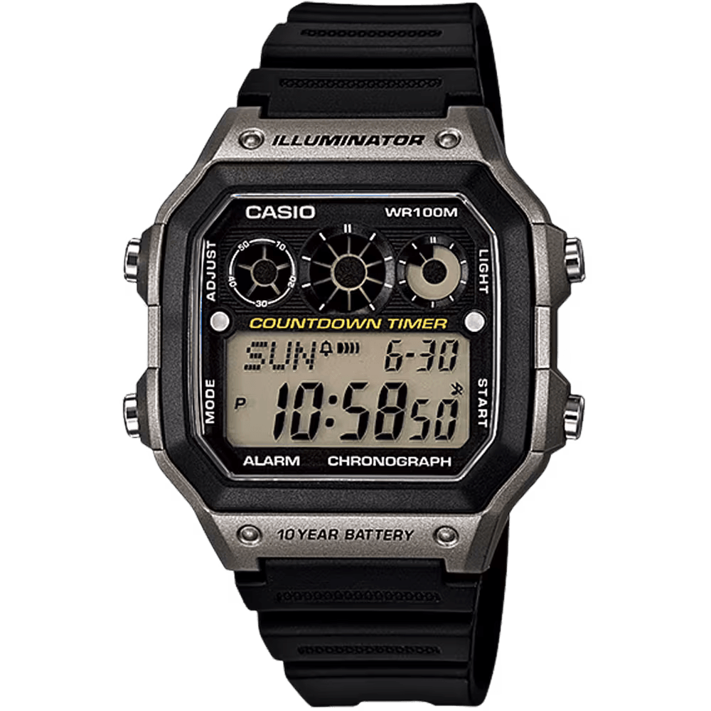 Casio Black Grey Digital Watch