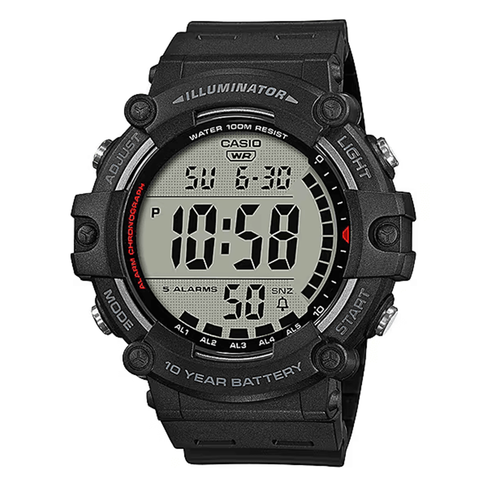 Casio Sport Unisex Black Digital Watch
