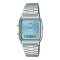 Casio Watch Vintage Retro Dual Time Steel Ice Blue AQ-230A-2A1MQY