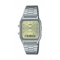 Casio Watch Vintage Retro Dual Time Steel light green