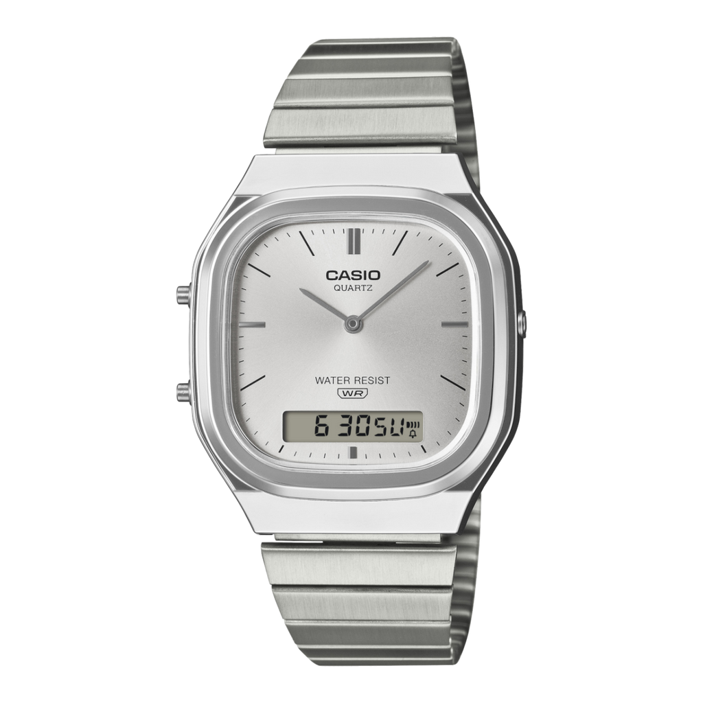Casio Vintage Analog Digital Unisex Silver Watch