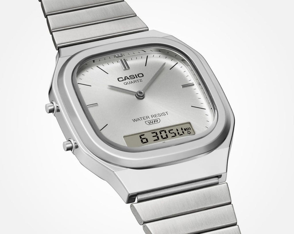 Casio Vintage Analog Digital Unisex Silver Watch