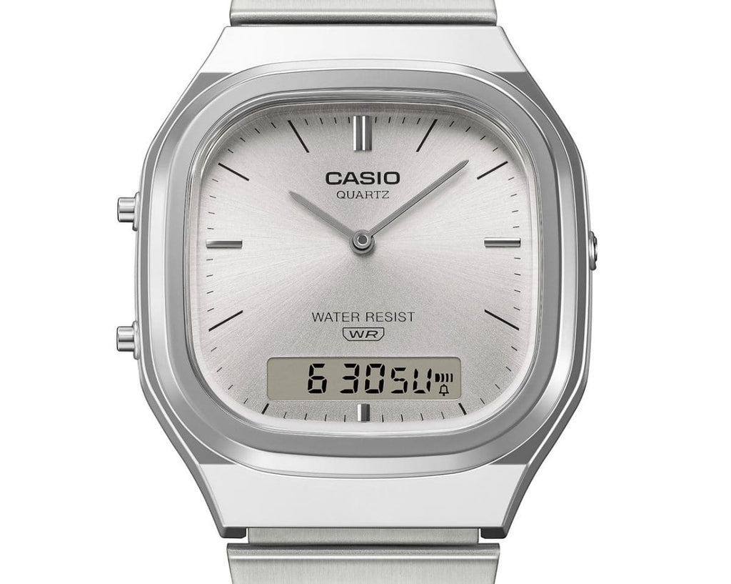 Casio Vintage Analog Digital Unisex Silver Watch