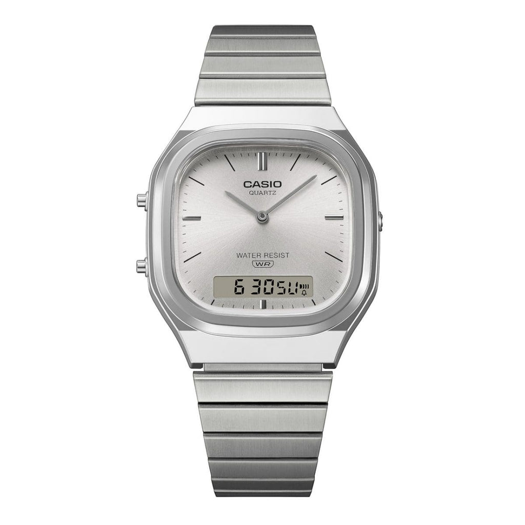 Casio Vintage Analog Digital Unisex Silver Watch