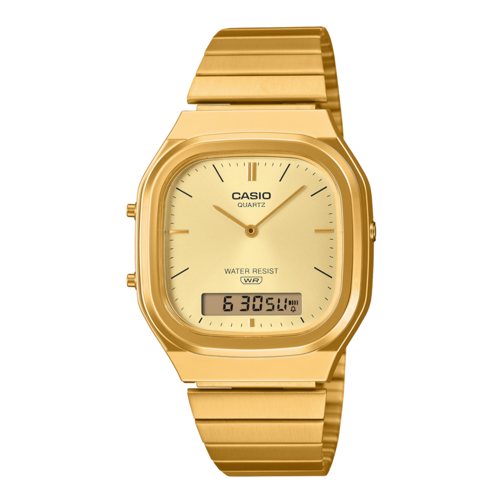 Casio Vintage Analog Digital Unisex Gold Watch