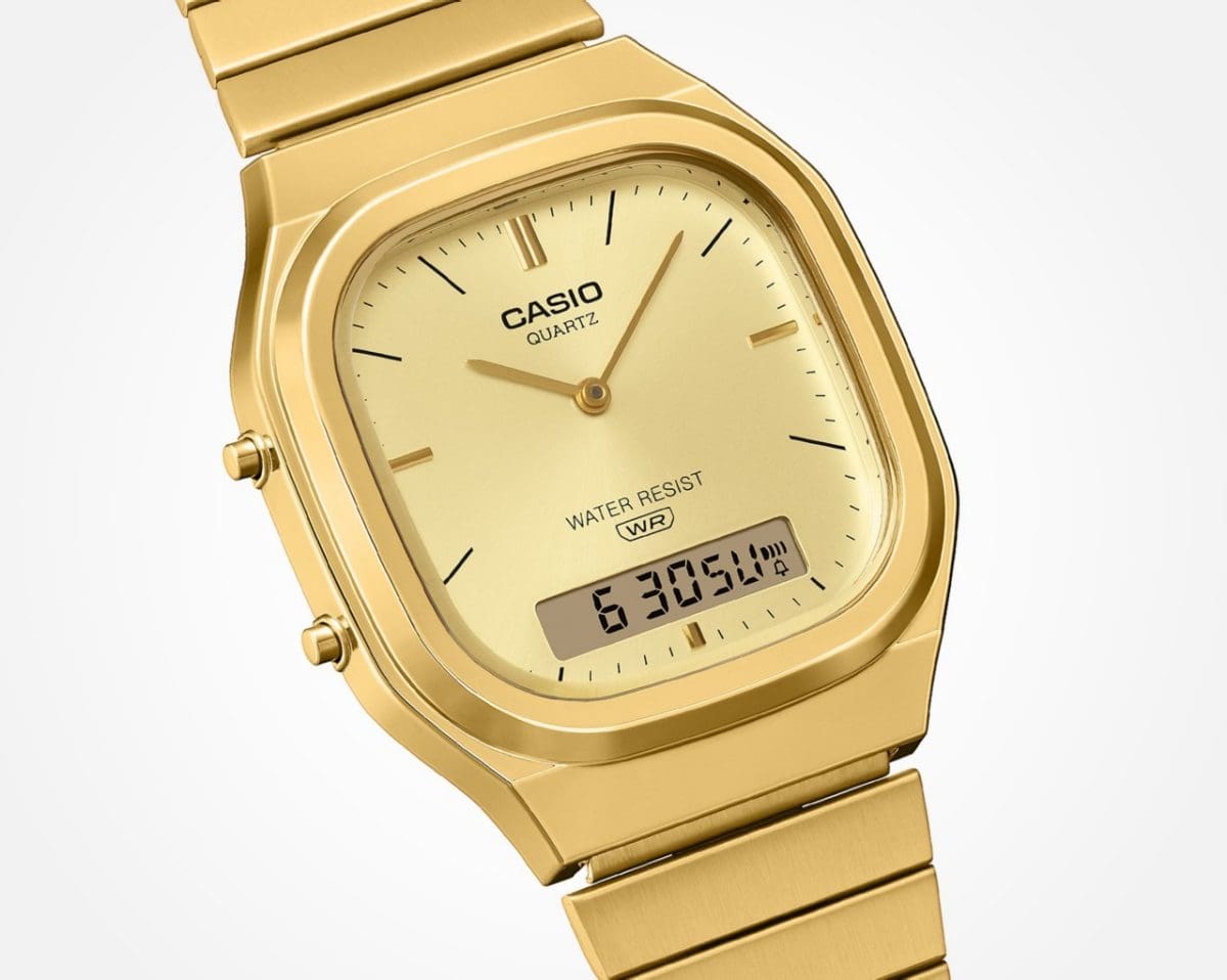 Casio Vintage Analog Digital Unisex Gold Watch
