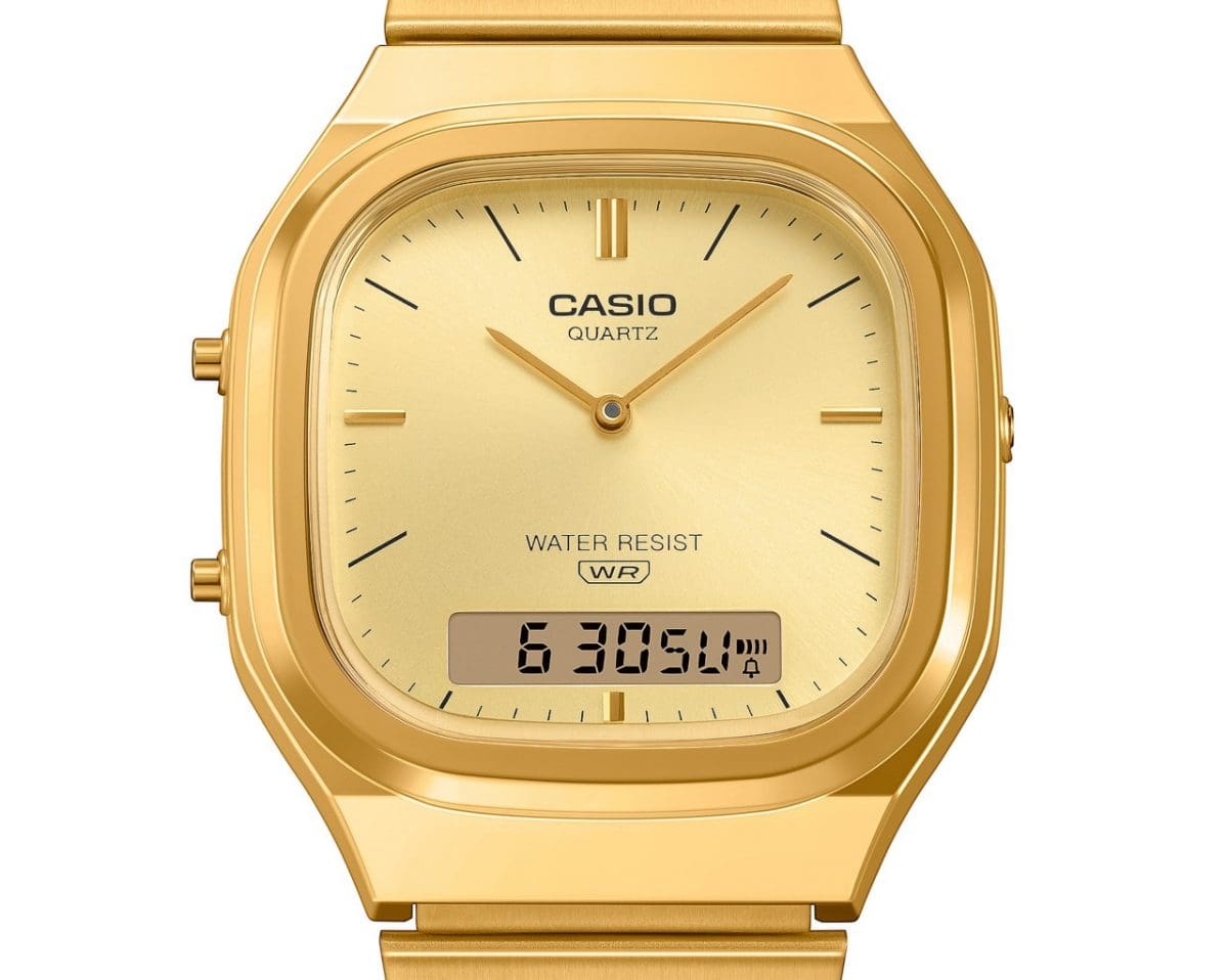 Casio Vintage Analog Digital Unisex Gold Watch