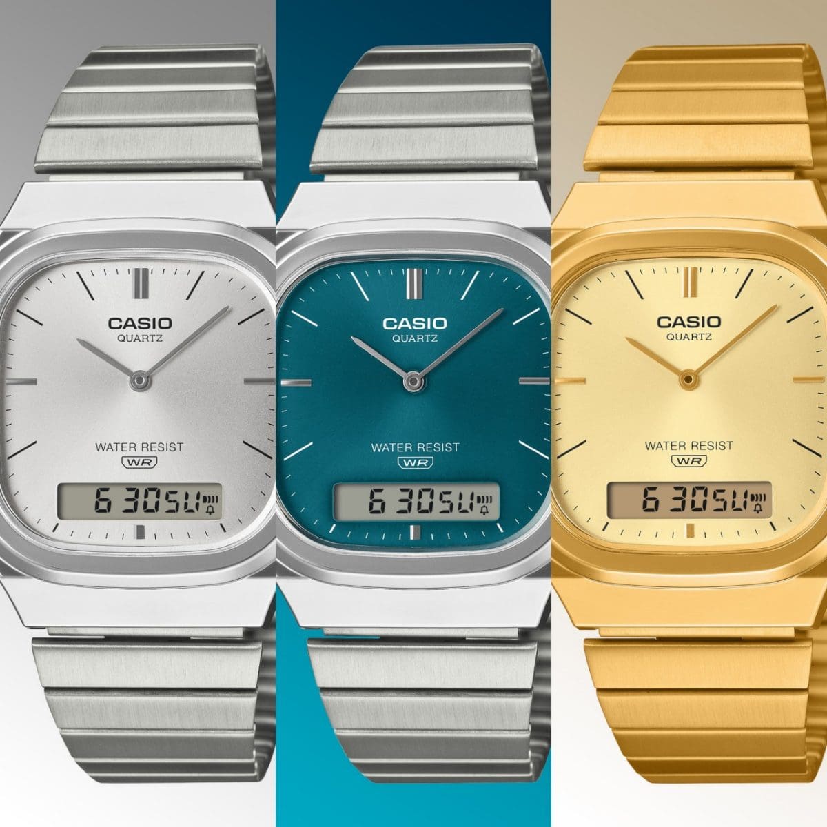 Casio Vintage Analog Digital Unisex Gold Watch