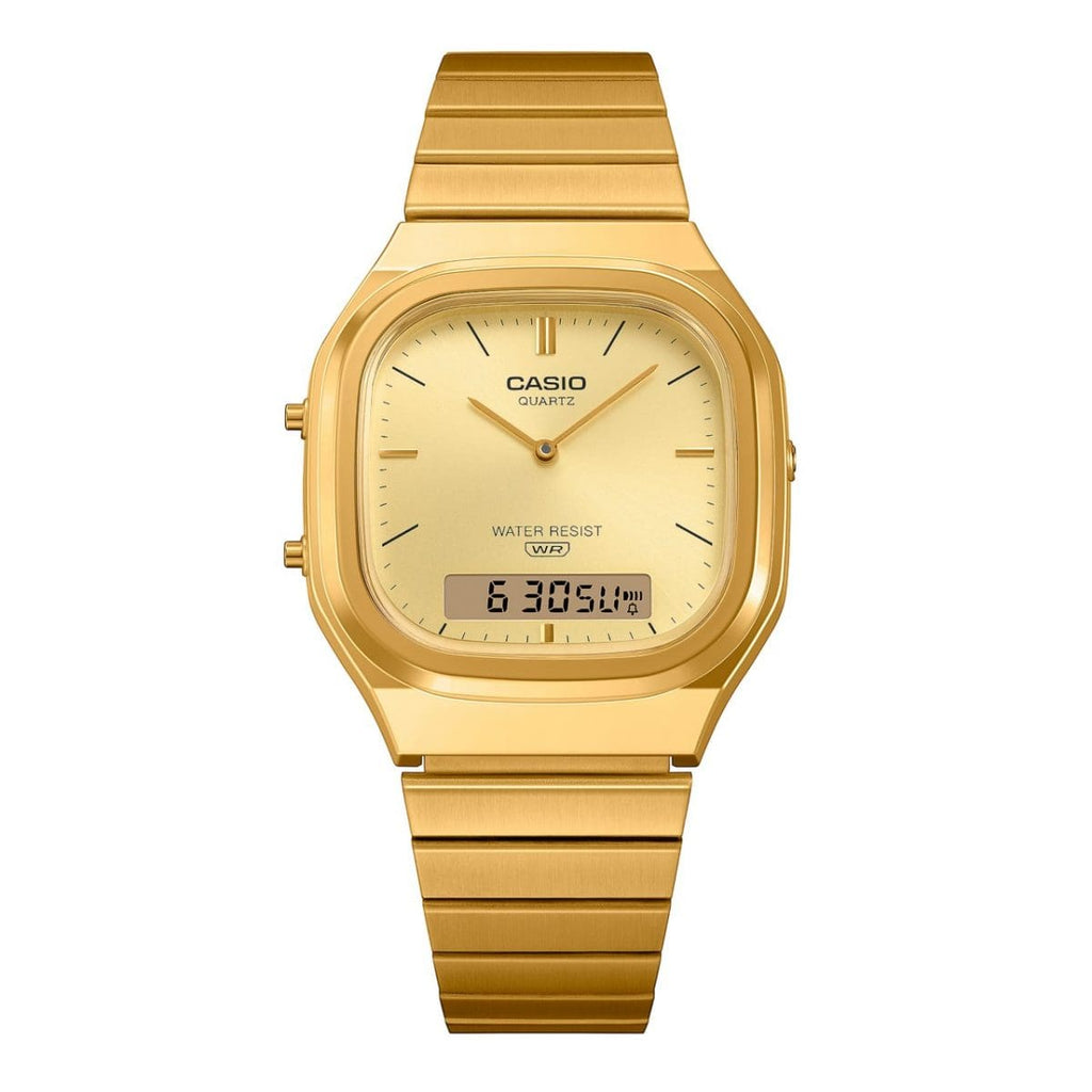 Casio Vintage Analog Digital Unisex Gold Watch