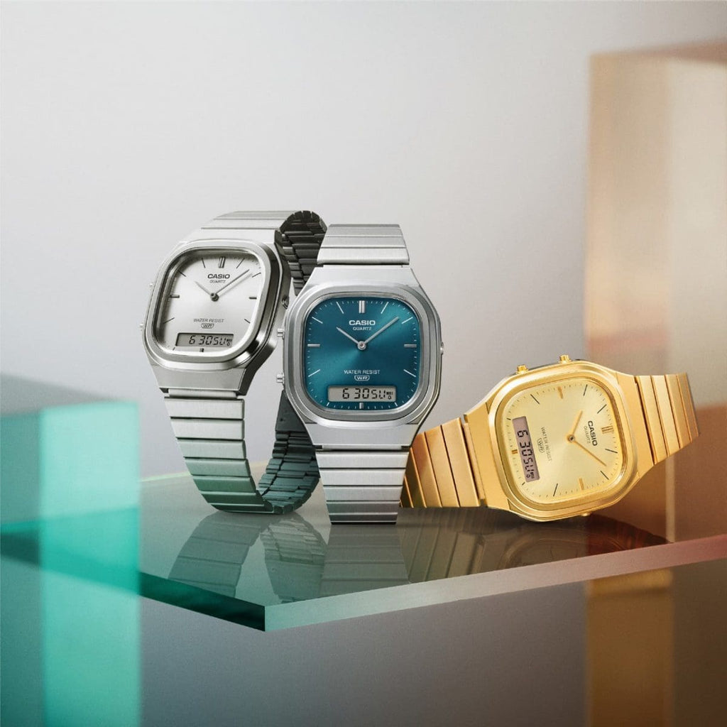 Casio Vintage Analog Digital Unisex Gold Watch