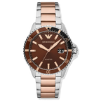Emporio Armani Men's Diver Two Tone Rose Gold Watch