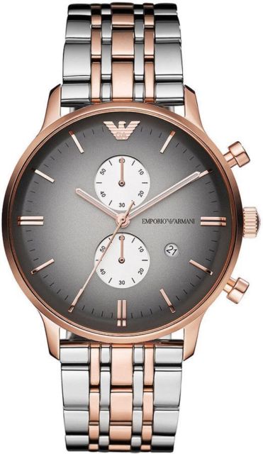 Emporio Armani Men's Gianni Chronograph Watch Two Tone