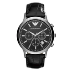 Emporio Armani Men's Renato Chronograph Watch Black