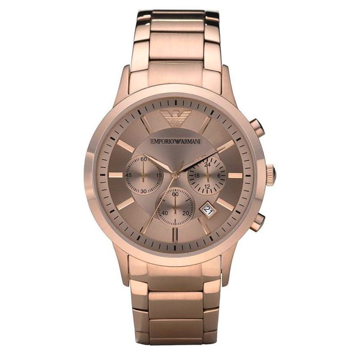 Emporio Armani Men's Chronograph Watch Rose Gold PVD