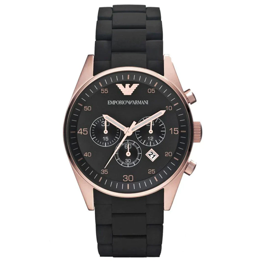 Emporio Armani Men's Sportivo Chronograph Watch Rose Gold PVD