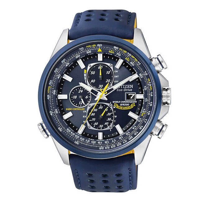 Citizen Men's Watch Blue Angels A-T World Chrono Radio Controlled Eco-Drive