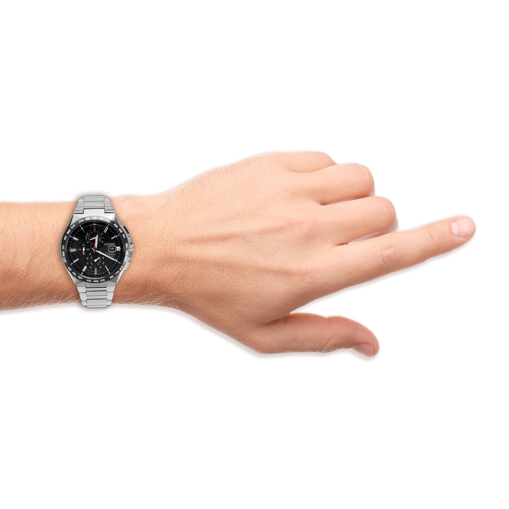 Citizen Men's Watch Chronograph Radio Controlled Eco-Drive Titanium Black