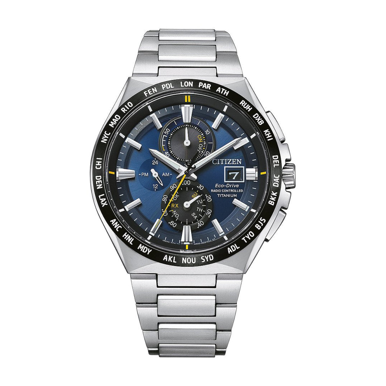 Citizen Men's Watch Chronograph Radio Controlled Eco-Drive Titanium Blue