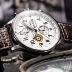AVI-8 Classic White Hawker Hurricane Chronograph Watch