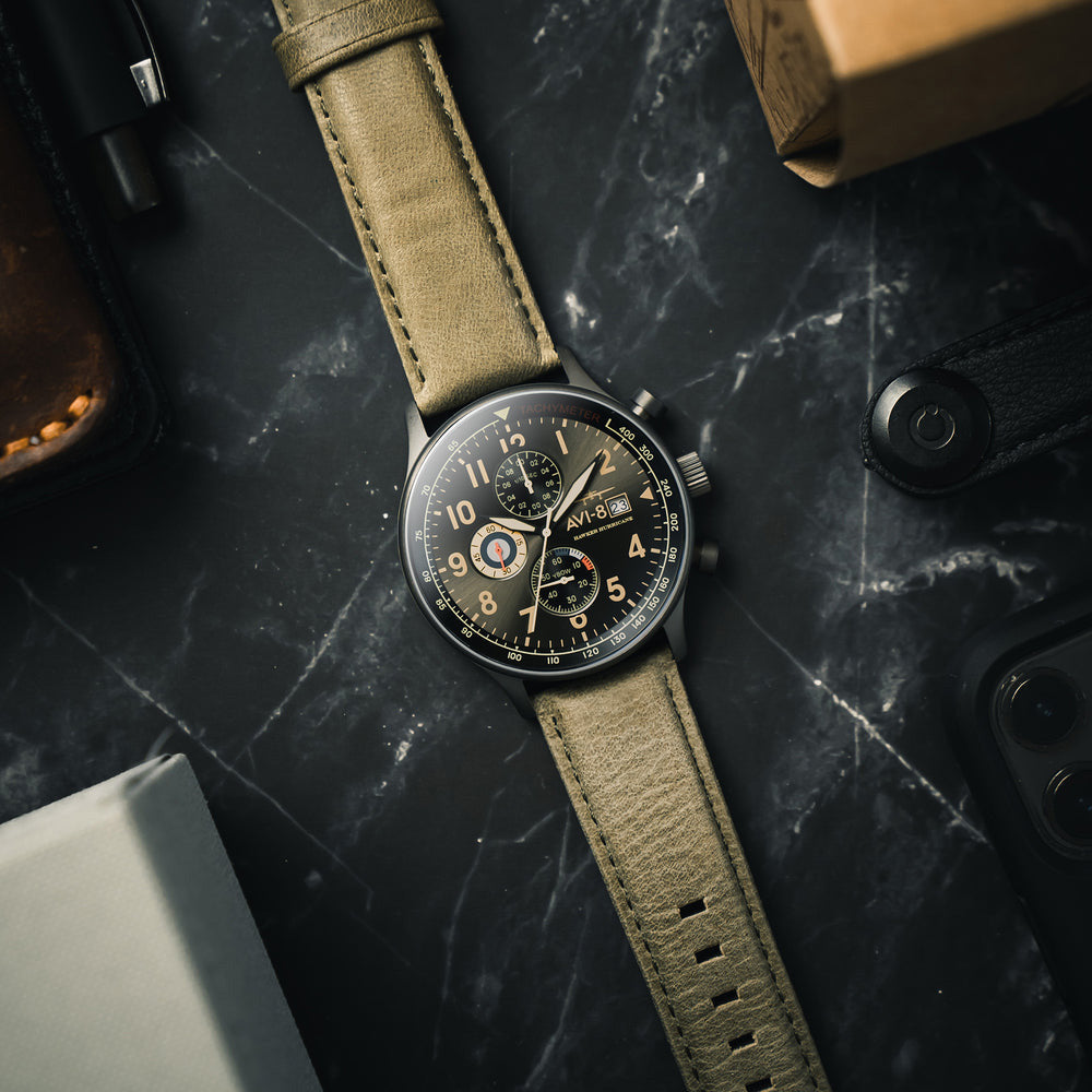 AVI-8 Dark Earth Hawker Hurricane Chronograph Watch