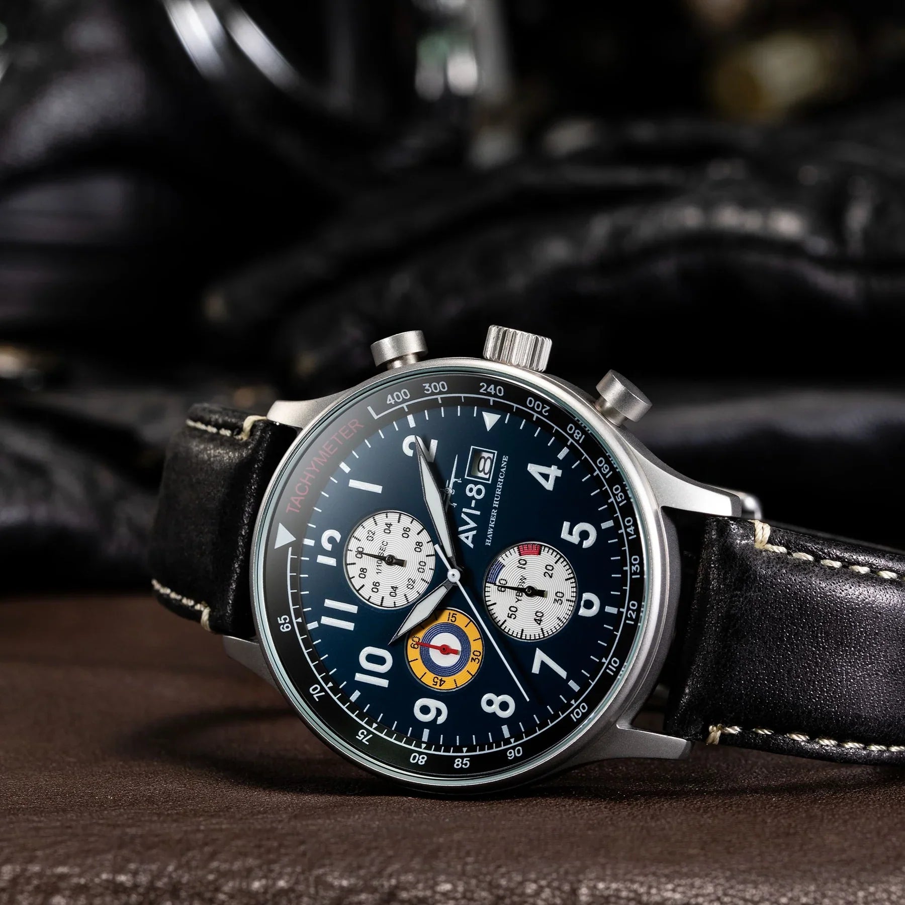 AVI-8  Hawker Hurricane Chronograph Men's Blue Midnight Watch