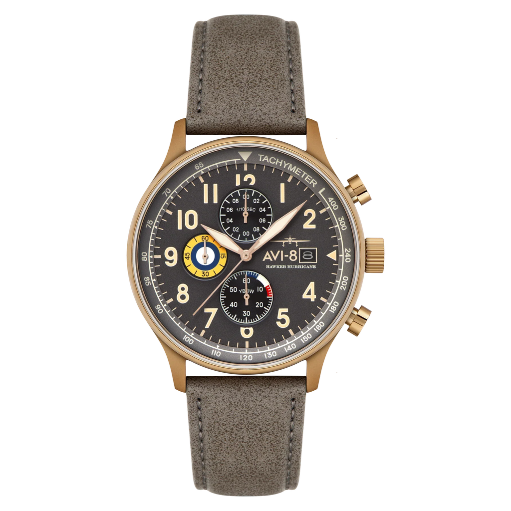 AVI-8 Hawker Hurricane Men's Gold Grey Chronograph Watch