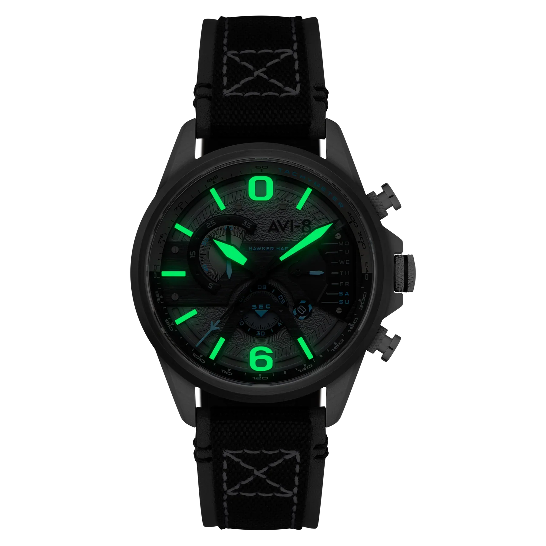 AVI-8 Watch Hawker Harrier Retrograde Chronograph Mens Smoke Grey
