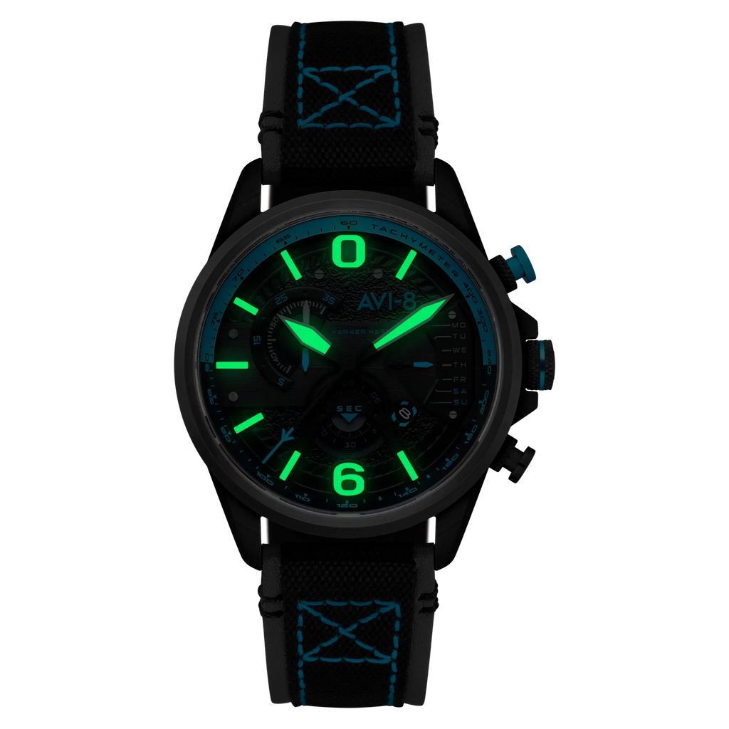 AVI-8 Hawker Harrier Retrograde Chronograph Watch Blue