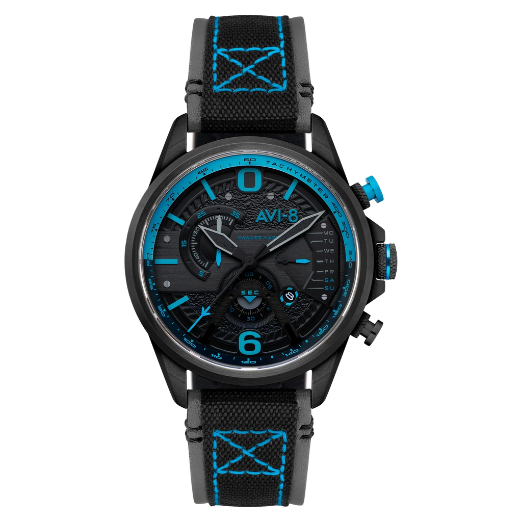 AVI-8 Hawker Harrier Retrograde Chronograph Watch Blue