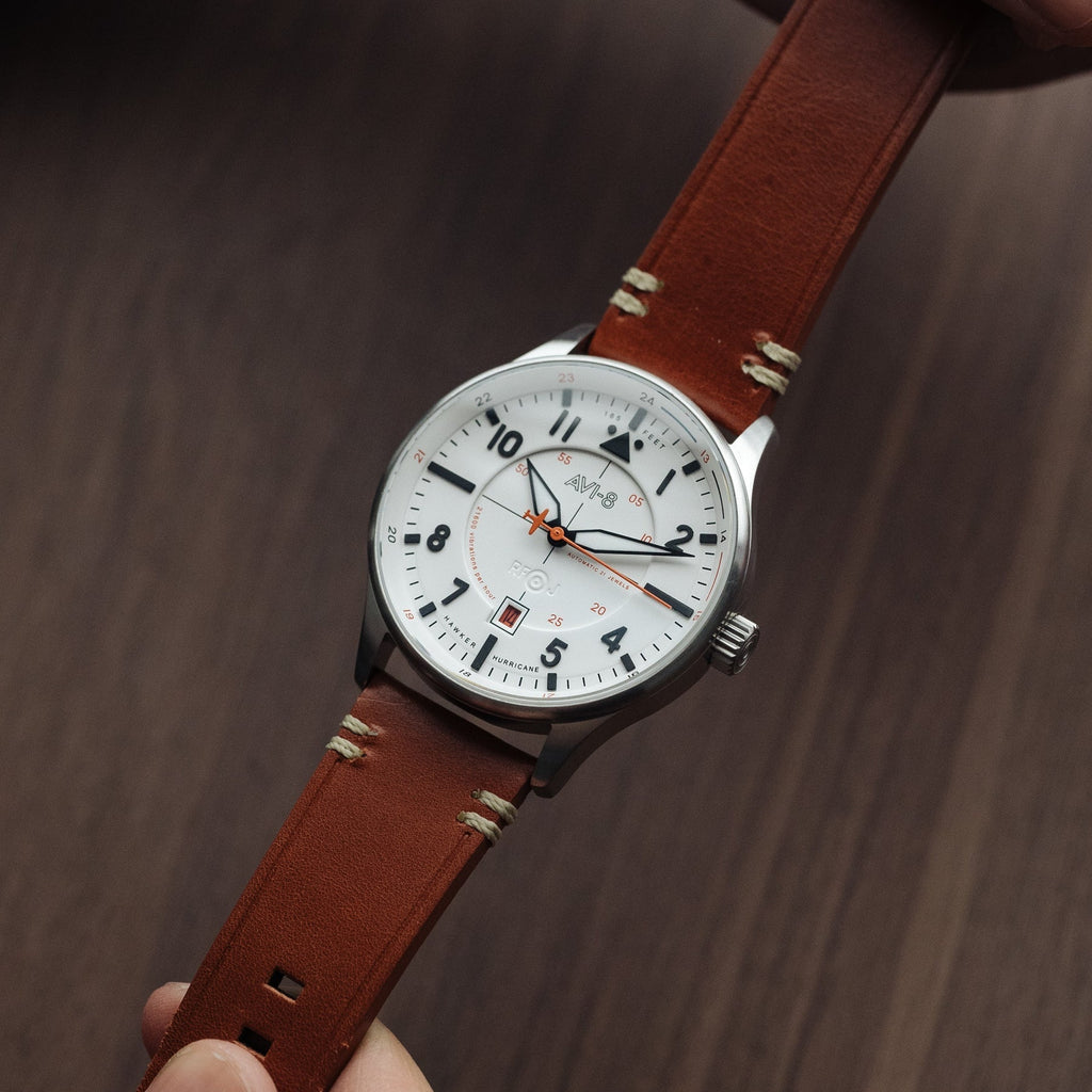 AVI-8 Kent Automatic Men's White Brown Watch