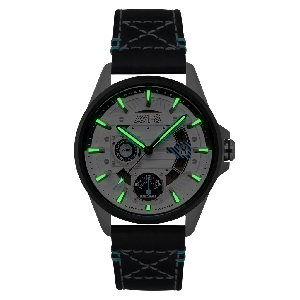 AVI-8 Hawker Harrier Men's White Black Multifunction Watch
