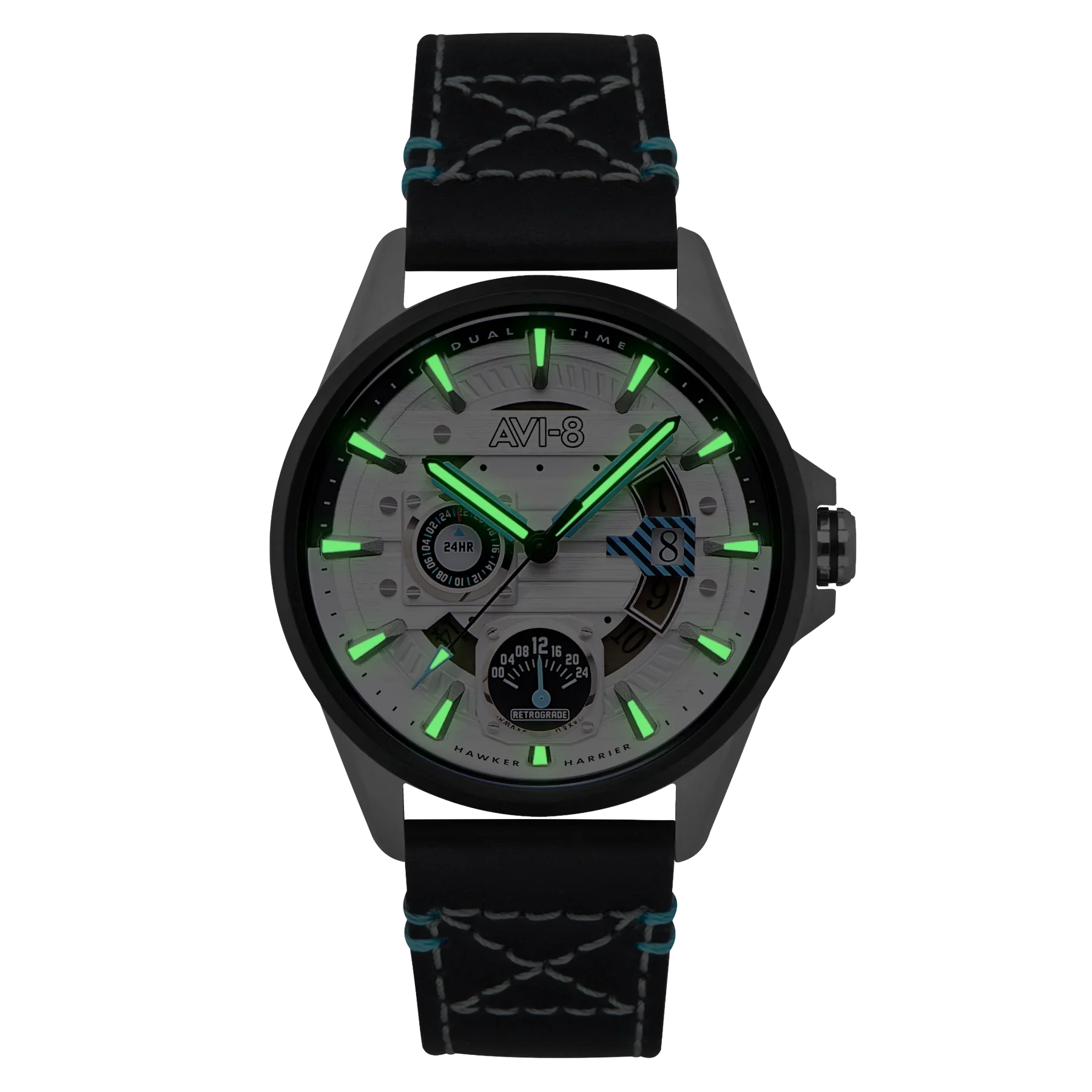 AVI-8 Hawker Harrier Men's White Black Multifunction Watch