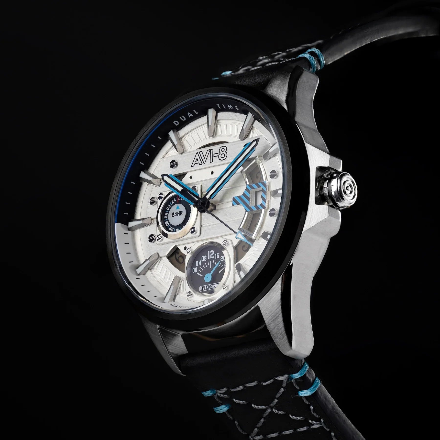 AVI-8 Hawker Harrier Men's White Black Multifunction Watch
