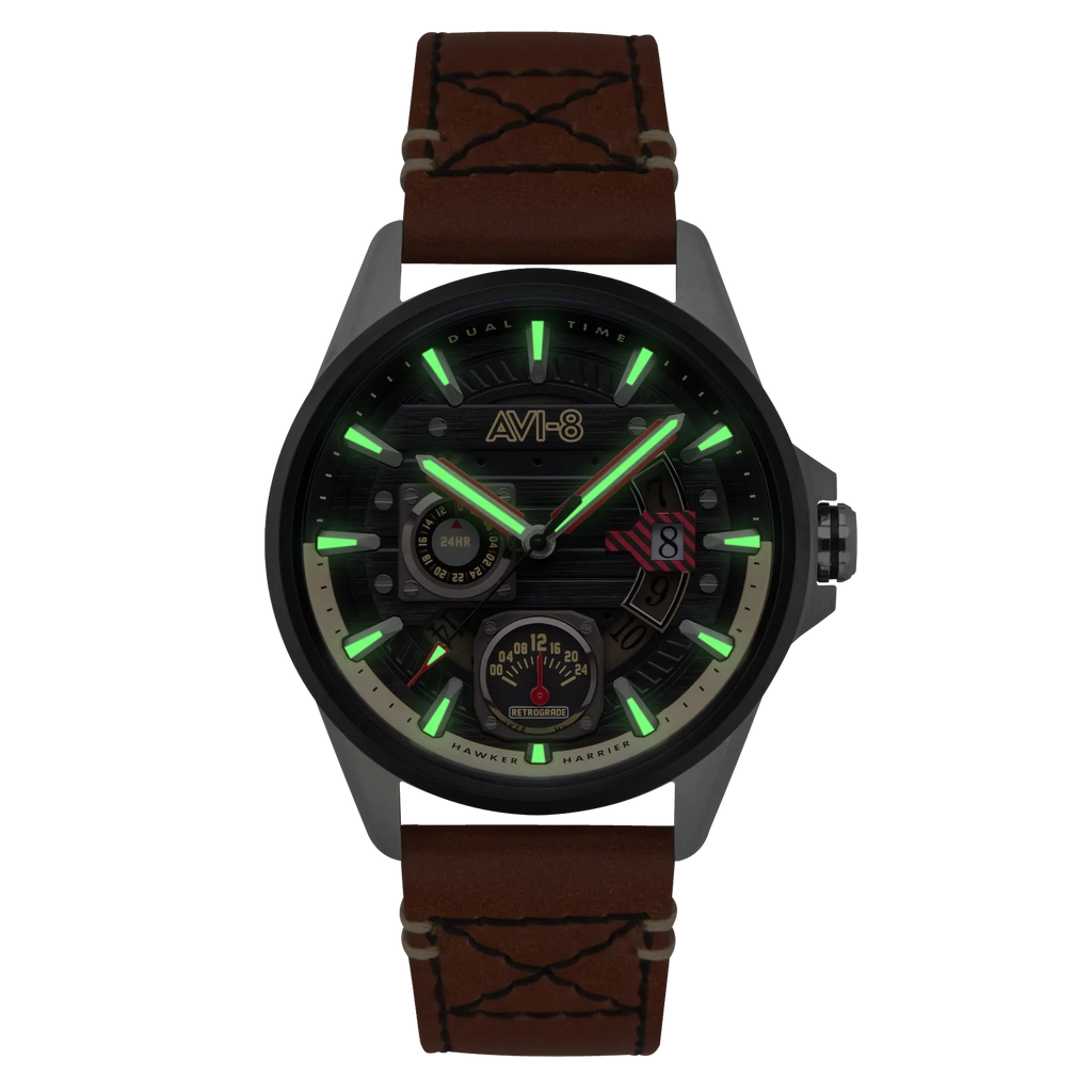 AVI-8 Hawker Harrier Terrain Black Brown Men's Watch