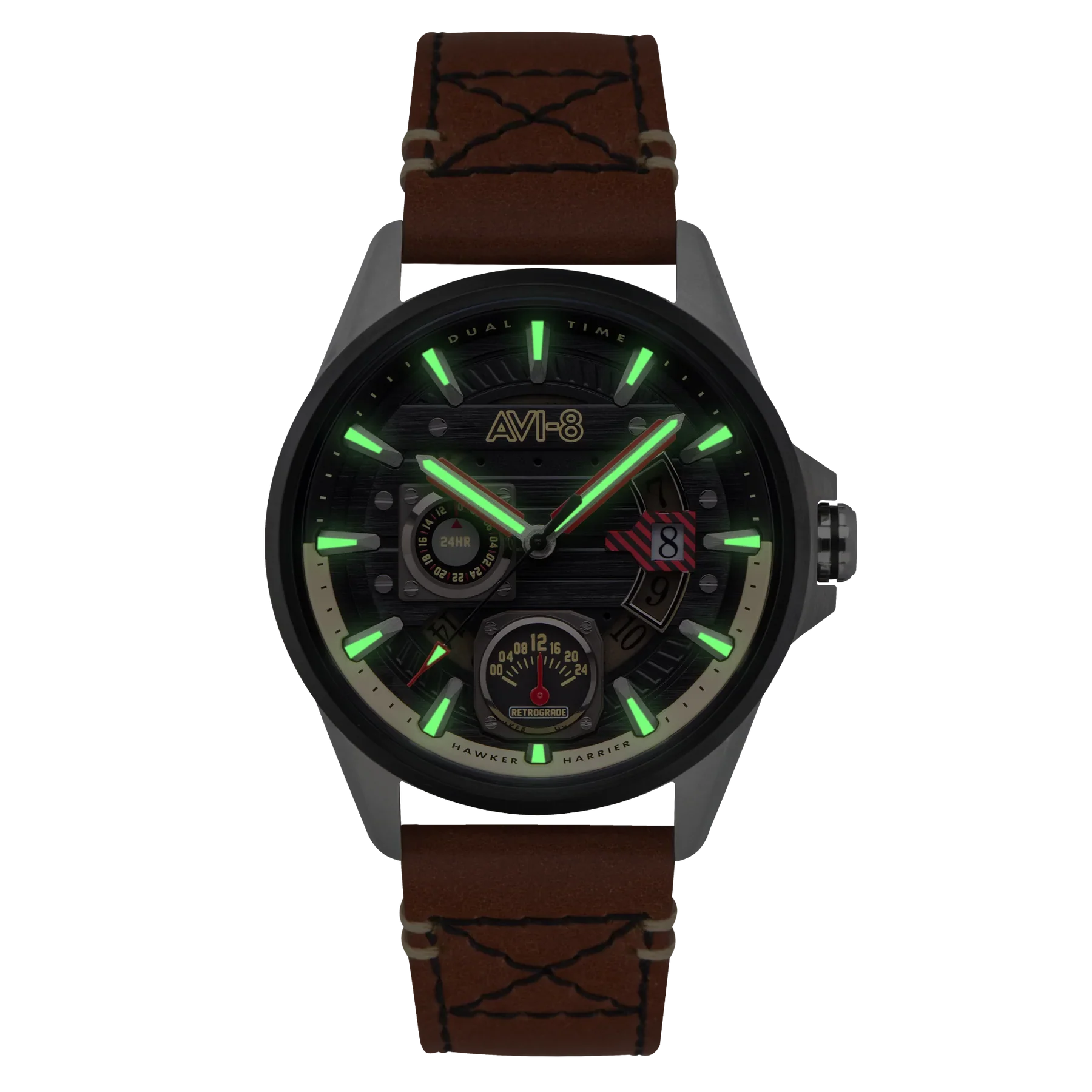 AVI-8 Hawker Harrier Terrain Black Brown Men's Watch