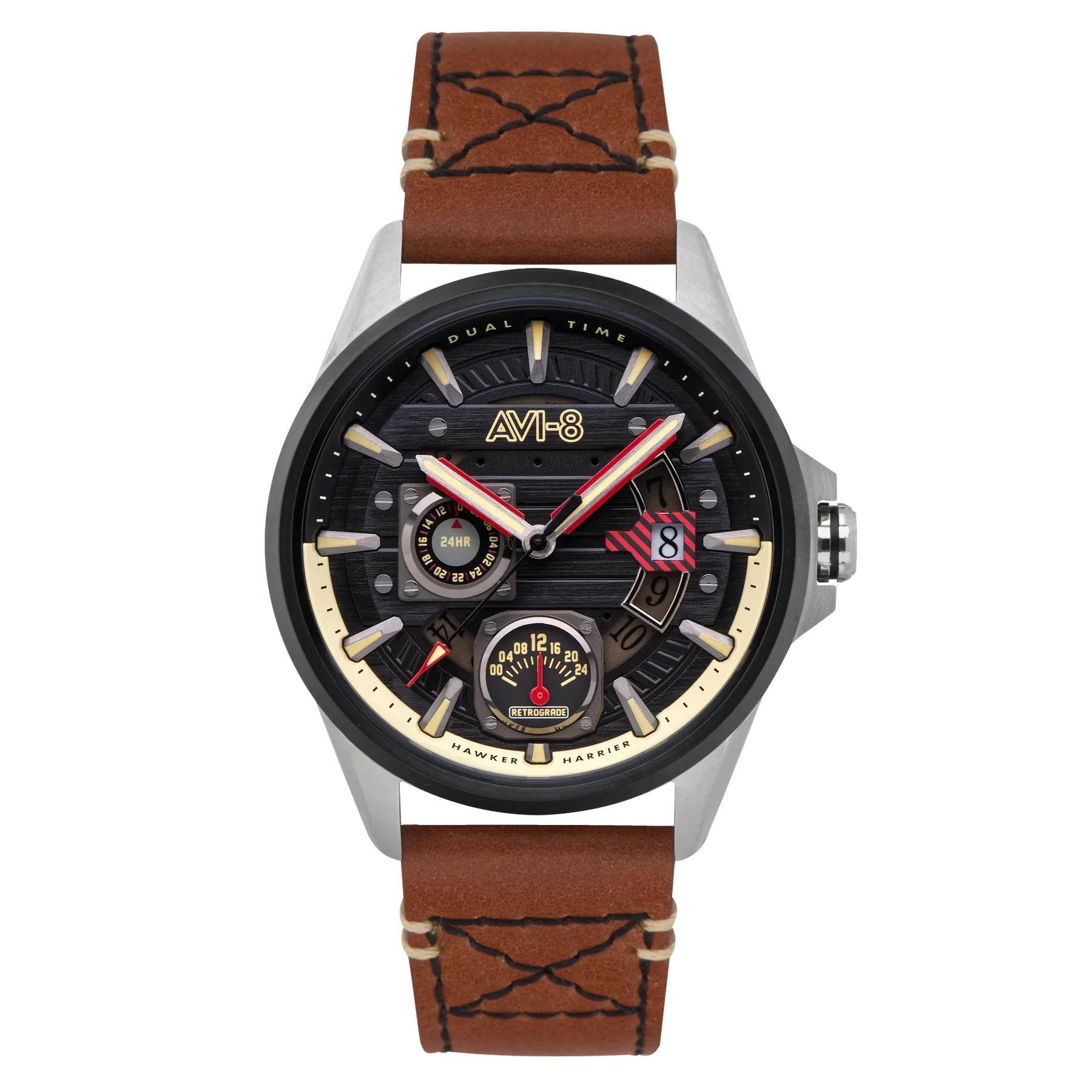 AVI-8 Hawker Harrier Terrain Black Brown Men's Watch