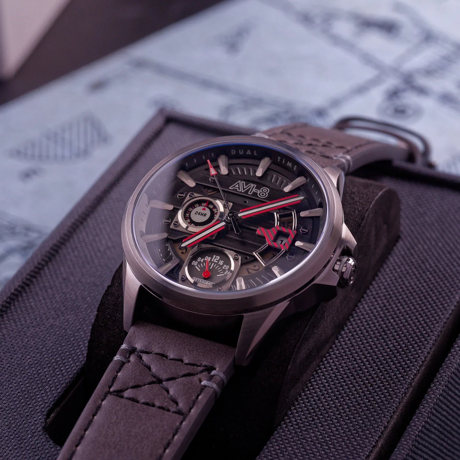 AVI-8 Hawker Harrier Farley Black Men's Watch