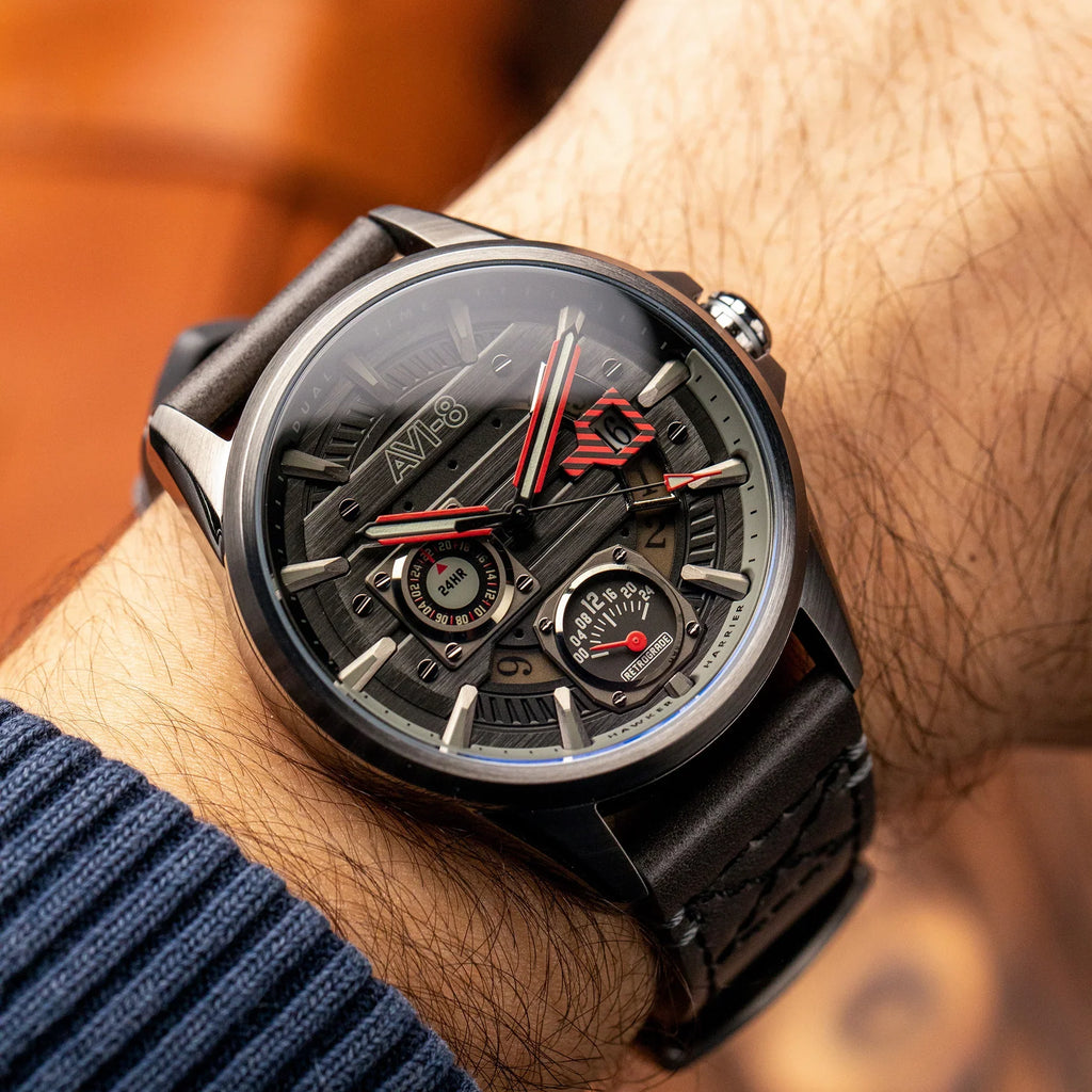 AVI-8 Hawker Harrier Farley Black Men's Watch