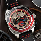 AVI-8 Hawker Hunter Atlas Men's Black Red Chronograph Watch