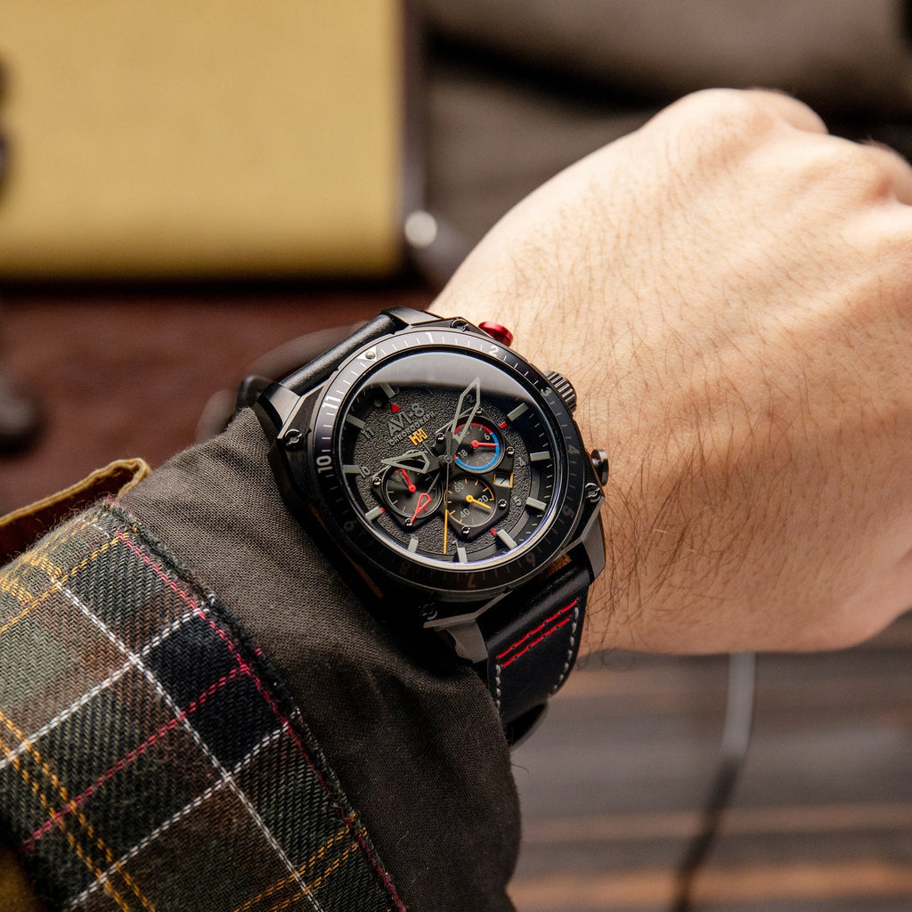 AVI-8 Hawker Hunter Atlas Men's Black Dual Time Watch