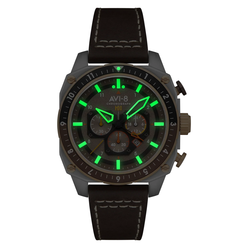 AVI-8 Hawker Hunter Atlas Brown Men's Chronograph Watch