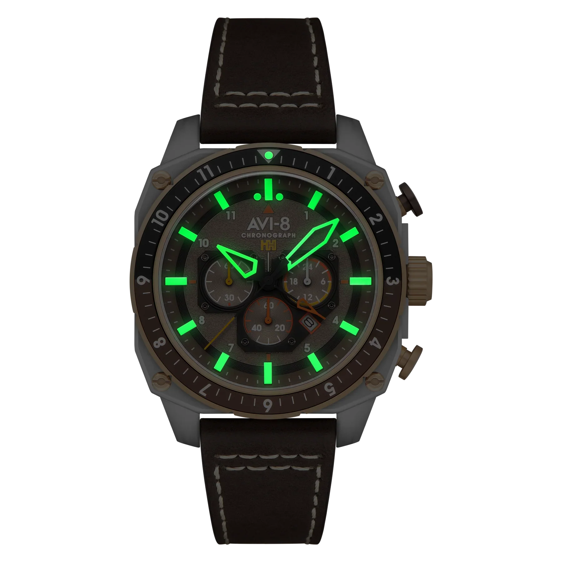 AVI-8 Hawker Hunter Atlas Brown Men's Chronograph Watch