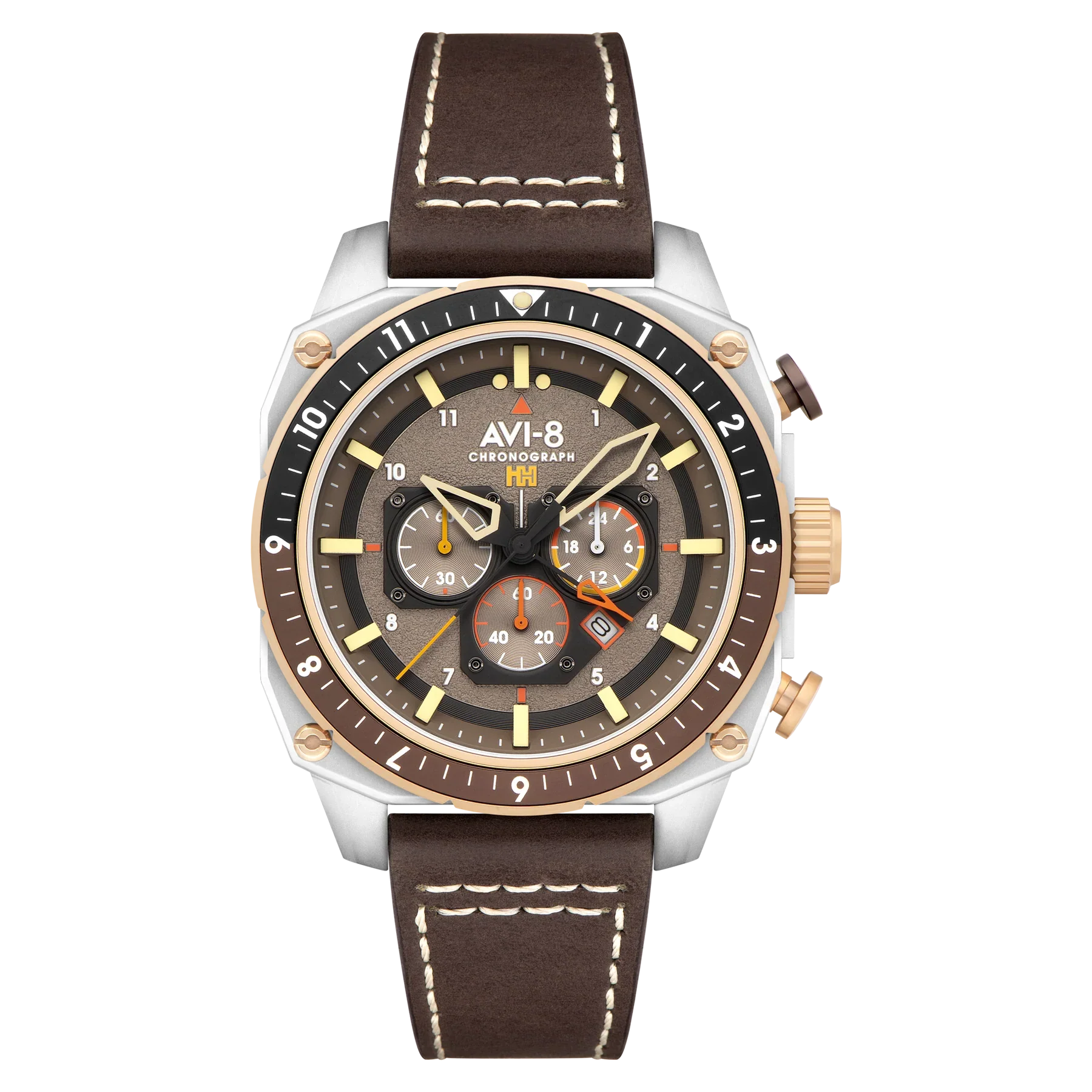 AVI-8 Hawker Hunter Atlas Brown Men's Chronograph Watch