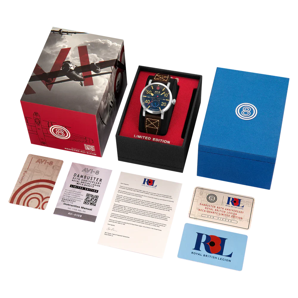 AVI-8-Mens Watch Dambuster Limited 80th Anniversary Royal British Legion