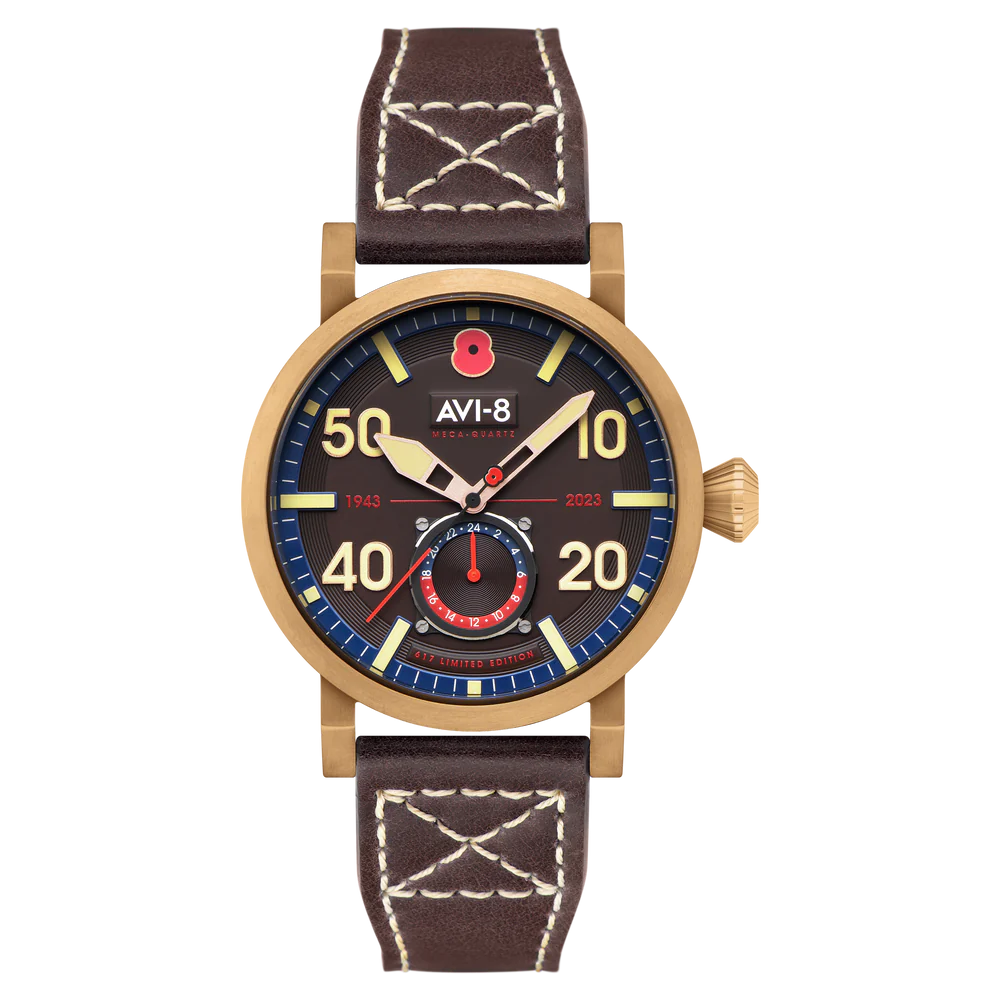 AVI-8 80th Anniversary Royal British Limited Edition Mens Carbon Brown